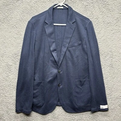 Nordstrom Rack Mens Blazer Large Blue Single Breast Casual Office Career - Imagem 1 de 4