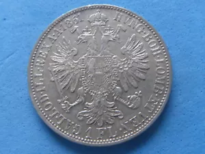 926) Austria Franz Joseph Silver 1 Florin 1861,A Reverse Cleaned £17.00 - Picture 1 of 2