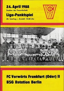 DDR-Liga 87/88 Vorwärts Frankfurt II - BSG Rotation Berlin, 24.04.1988 - Bild 1 von 1
