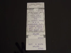 THE J GEILS BAND VINTAGE 1974 BOLETO CONCIERTO CONCIERTO Jay Peter Wolf Seth Justman EE. UU. - Imagen 1 de 4