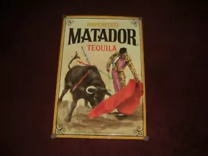 MATADOR TEQUILA 1974 Advertising Paper Window Sign - Picture 1 of 5