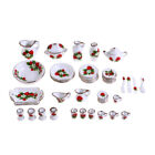 40Pcs 1:12 Dollhouse Miniature Tableware Porcelain Ceramic Tea Cup Dishes S   WB
