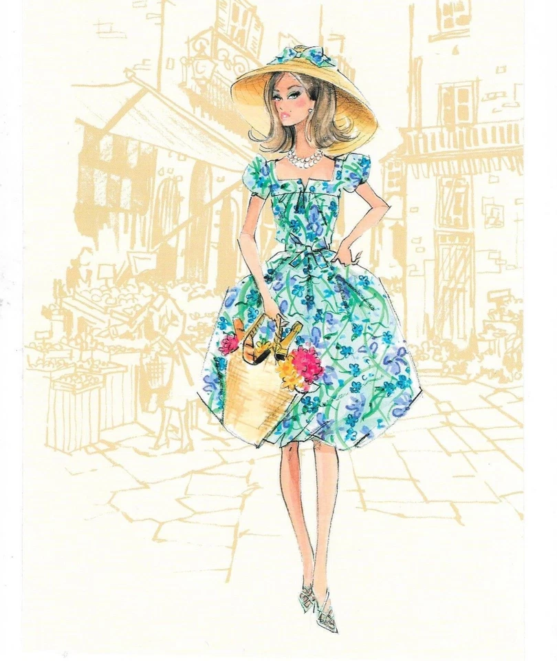 Robert Best : Barbie Market Day : Archival Quality Art Print - Image 1 of 1