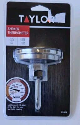 Termómetro Taylor Grill Smoker Modelo 814OMG Tinta Luminiscente Brilla en la Oscuridad Nuevo Foto 1 de 3