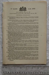 1895 Patent No. 12,162 destruction of beta naphthol on fibre, Ferbwerke, Hoechst - Picture 1 of 1