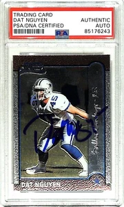 1999 Bowman Chrome DAT NGUYEN Signed Dallas Cowboys Rookie Card PSA/DNA Slabbed - Picture 1 of 3