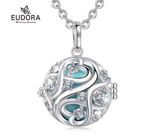 EUDORA Collana Lunga Chiama Angeli Argento Gravidanza Regalo Donna Incinta  - Immagine 1 di 4