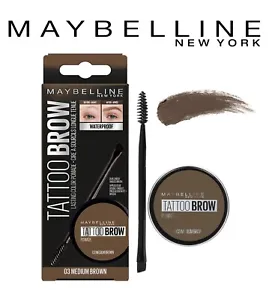 Maybelline TATTOO BROW Longlasting Smudgeproof Eyebrow Pomade Pot03 Medium Brown - Picture 1 of 1