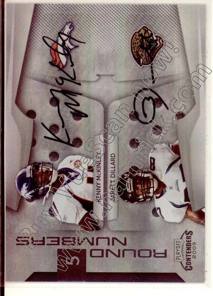 kenny mckinley dillard rc rookie draft dual auto autograph broncos jaguars #/10 - Image 1 of 1