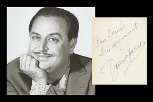 Dario Moreno (1921-1968) - Turkish singer - Signed album page + Photo - 1952 - Picture 1 of 3