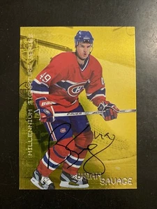 99-00 BAP Millennium Gold Signature autógrafo automático #133 Brian Savage Canadiens - Imagen 1 de 1