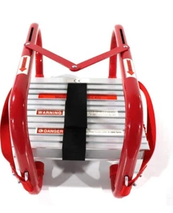 15 Ft Fire Escape Ladder 2 Story Emergency Portable Safety Reusable Ladder - Foto 1 di 14