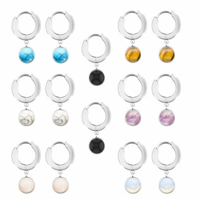 Klappcreolen Creolen Kugel Anhänger Herren Damen Edelstahl Ohrringe s2 - Bild 1 von 4