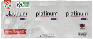 Red Star Platinum Premium Instant Yeast with Dough Enhancers - Three 1/4 oz P... - Picture 1 of 3