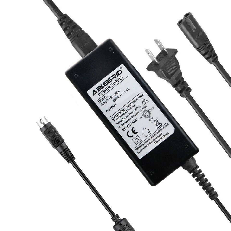 Mini 4 Pin AC Adapter Charger For Flypower SPP34-12.0/5.0-2000 Power Supply PSU - Image 1 of 4