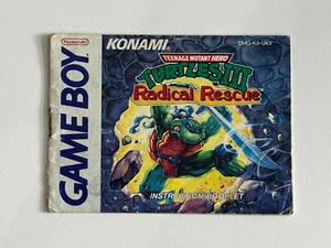 Turtles III Radical Rescu Nintendo Game Boy - Original Manual only UKV - Picture 1 of 5