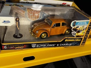 NIB Jada Transformers Bumblebee Charlie Die Cast Figure & Volkswagen Beetle - Picture 1 of 1