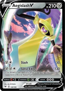 Tarjeta holográfica ultra rara Pokemon Vivid Voltage Aegislash V 126/185 - Imagen 1 de 1