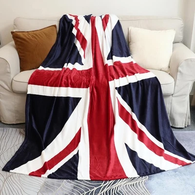 British Flag Blanket Super Soft Union Jack Throw Blanket Twin Size 60 80 Blan...