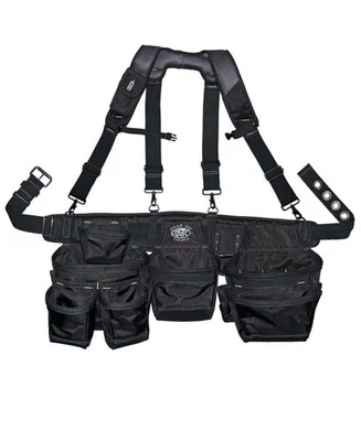 Dead On Tools - Framer’s Tool Belt with Suspenders (HDP369857) Black 3 Bags - Image 1 of 4