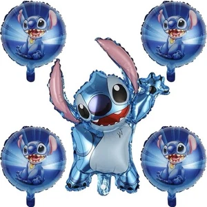 Lilo & Stitch Foil Balloon Set 5pc Double Sided 18” & 23” Party Decor New - Picture 1 of 3