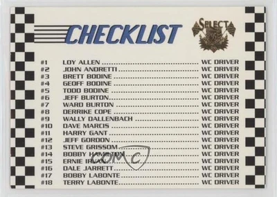 1995 Select Checklist #147 - Image 1 of 2