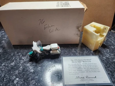 Franklin Mint Harley Davidson 1:24 Scale  Motorcycle 1976 Electra Glide - Image 1 of 4