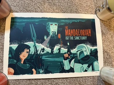 Star Wars The Mandalorian The Sanctuary Edición Limitada Impresión Cuello de Botella Galería Foto 1 de 4