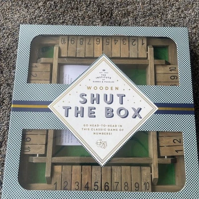 4-Player 10 Number Shut The Box Dice Game. Family Party Porch Pub Bar Board Game - Image 1 of 4