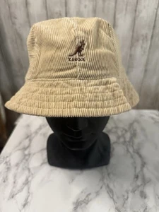 Kangol Brand Corduroy Bucket Hat Tan/Brown Sm Ribbed Design - Picture 1 of 7