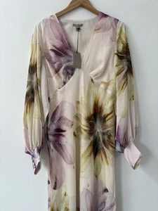 River Island Cream Floral Maxi Dress UK 16 - Picture 1 of 5