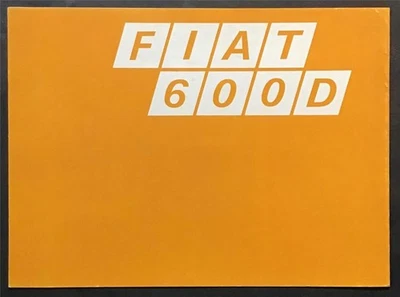 Folheto de vendas de carros sedã FIAT 600D c1971 #2827 - Imagem 1 de 3