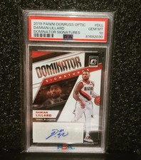 2019 20 OPTIC DOMINATOR SIGNATURES Damian Lillard AUTO PSA 10 GEM MINT 
