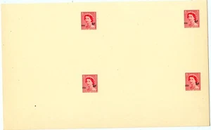 LOT 16786 UNUSED UX86 UNCUT BLOCK OF FOUR POSTAL CARD CANADA QUEEN ELIZABETH 11 - Picture 1 of 2