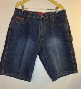 US POLO ASSN Denim Shorts Men's Sz 38 Y2K Skater Rave Streetwear Grunge Baggy - Picture 1 of 9
