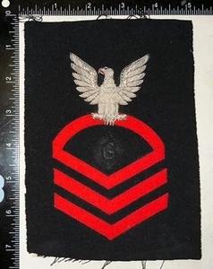 USN US Navy Chief Petty Officer CPO Rate Bullion Patch MISSING RATING - Picture 1 of 4