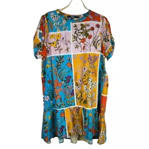 Eva Franco Floral Garden Patchwork Dress Size XL - Picture 1 of 10
