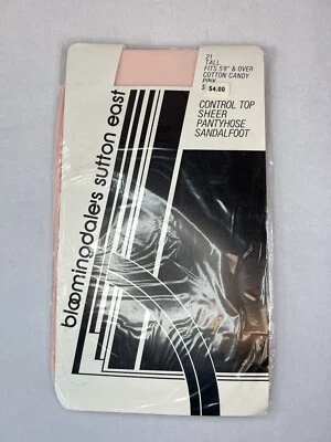 Vintage Bloomingdales Sutton East Pink Tights Size Tall - Image 1 of 3