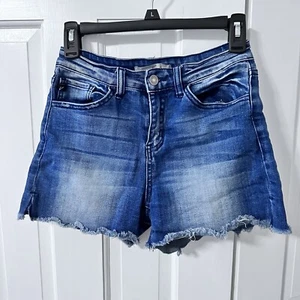 KanCan Mid Rise Fray Hem Shorts for Women Size 26 - Picture 1 of 4