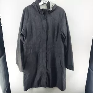 Merrell opti shell jacket women size Large gray parka full zip Rain jacket - Picture 1 of 17