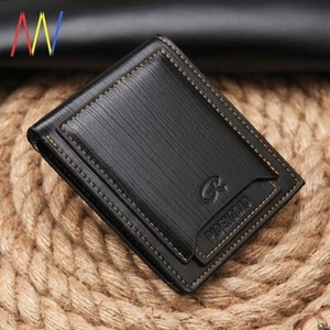 High Qualify Leather Bifold Wallet Card Holder Coin Purse Small Wallet Best Gift - Picture 1 of 17