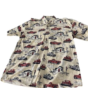 Boca Classics Hawaiian Style Mens L Large Shirt Vintage Trucks Florida Plates - Picture 1 of 6