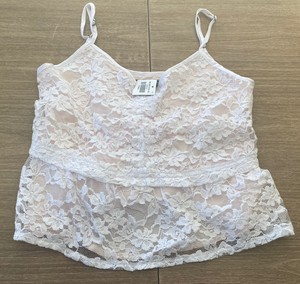 abercrombie lace peplum cami