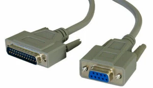 Câble modem série RS232 - DB9F à DB25M 2m - Photo 1/12
