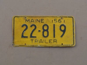 Oldtimer 1956 Maine ME Metall orange Anhänger antik Nummernschild Nr. 22-819 - Bild 1 von 4