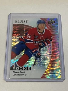 2023-24 Allure Hockey Owen Beck RC #148 Red Rainbow Montreal Canadiens - Imagen 1 de 2