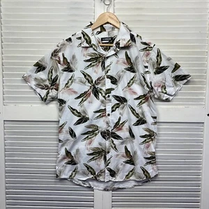 Connor Shirt Mens Medium White Button Up Short Sleeve Collared Floral - Bild 1 von 8