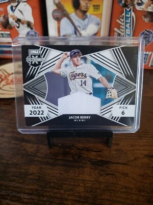 2022 Elite Extra Edition First Round Materials #6 Jacob Berry Miami Marlins - Image 1 of 2