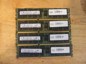 SAMSUNG 16GB 4X4GB 2RX8 PC3L-10600R M393B5273CH0-YH9 SERVER MEMORY RAM / VB-161 - Picture 1 of 2