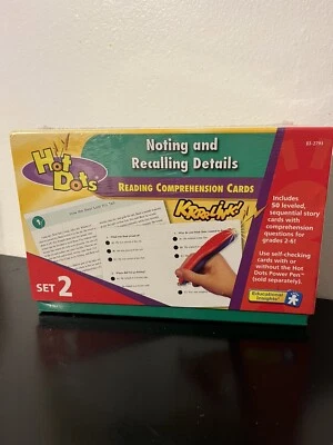 Hot Dots Reading Comprehension Cards Set 2 Noting Recalling Details Educational - Image 1 of 3